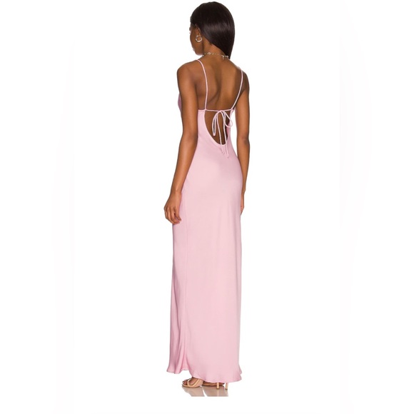 Revolve Pink Satin Dress - Picture 3 of 5